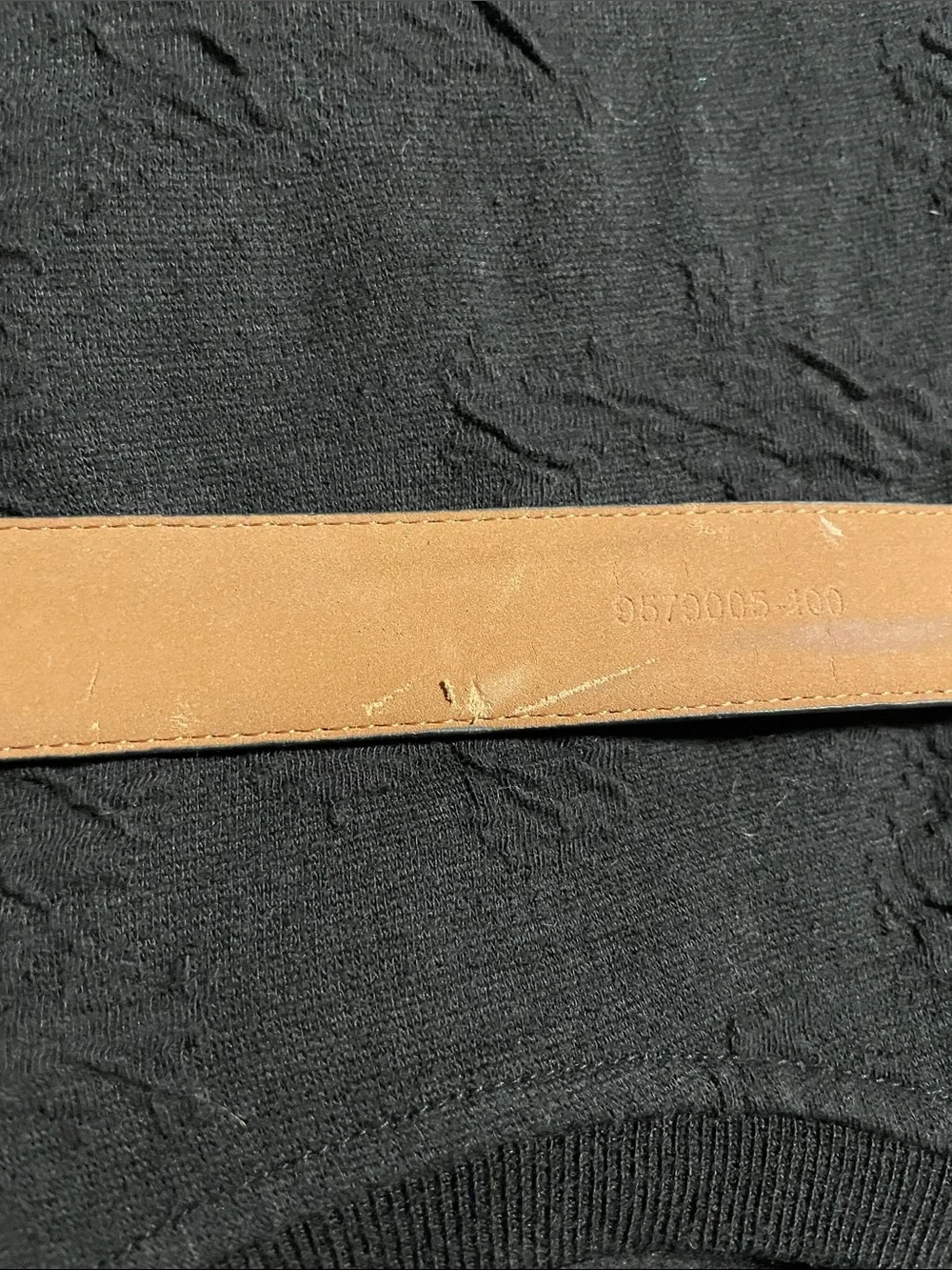 Neiman Marcus Classic Black Leather Men's Belt - 36